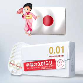 Bao cao su Sagami 0.01 hộp 5 cái - siêu mỏng