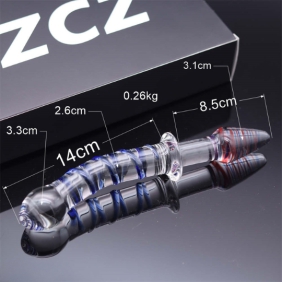 đồ chơi hậu môn bằng thủy tinh cầm tay 2 đầu