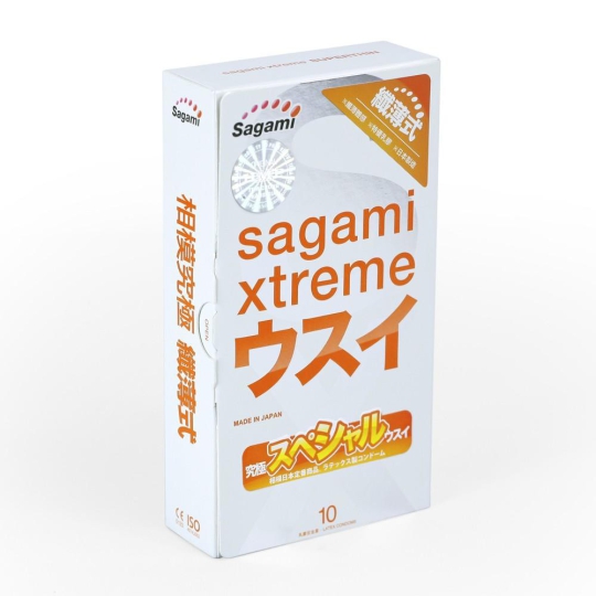 Bao cao su sagami xtreme mỏng hộp 10 cái - siêu mỏng