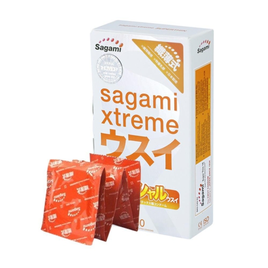 Bao cao su sagami xtreme mỏng hộp 10 cái - siêu mỏng