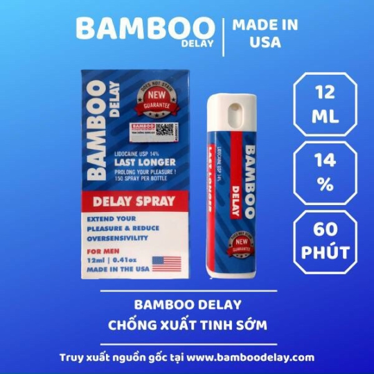 Xịt Bamboo USA xanh dung tích 12ml - kéo dài thời gian quan hệ