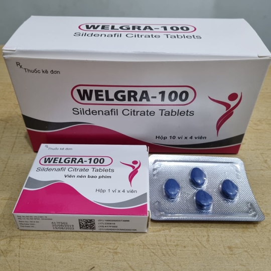 Thuốc cường dương Welgra 100mg - hộp 4 viên