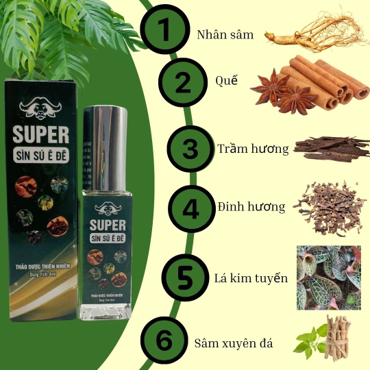 Xịt kéo dài thời gian Super Sìn Sú Ê ĐÊ 6ml - Thảo dược