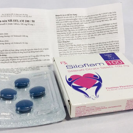 Thuốc cường dương Siloflam 100mg hộp 4 viên