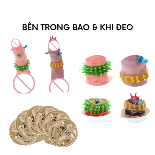 Bao cao su runbo big hộp 6 cái - gai to 6 mẫu gai , tăng hưng phấn cho bạn tình.