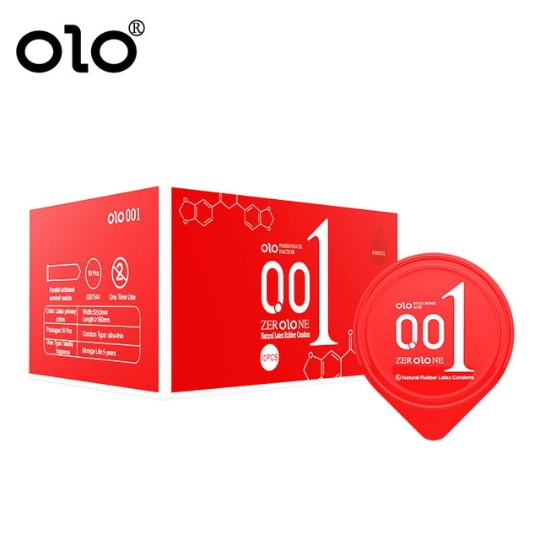 Bao cao su Olo 001 hộp 10 cái  - làm ấm , siêu mỏng .