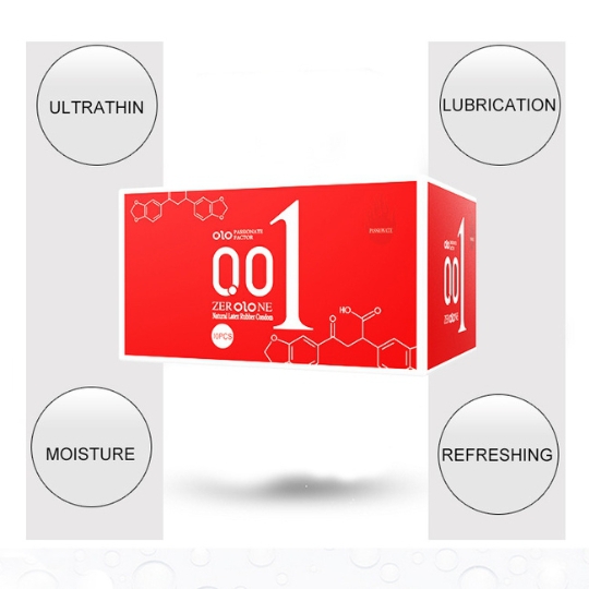 Bao cao su Olo 001 hộp 10 cái  - làm ấm , siêu mỏng .