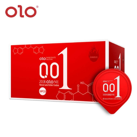 Bao cao su Olo 001 hộp 10 cái  - làm ấm , siêu mỏng .