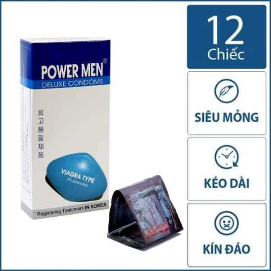 Bao Cao Su power men viagra - kéo dài thời gian , siêu mỏng.