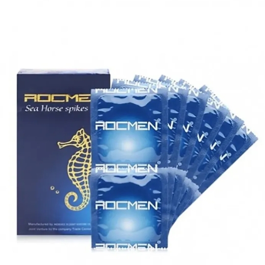 Bao cao su Rocmen xanh hộp 10 cái - tăng khoái cảm cho bạn tình.