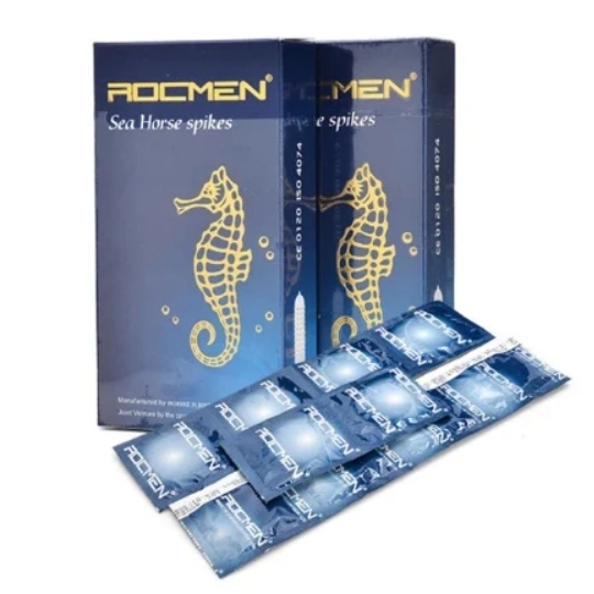Bao cao su Rocmen xanh hộp 10 cái - tăng khoái cảm cho bạn tình.