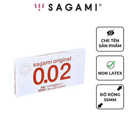 bao cao su sagami 0.02 mm , cực mỏng chân thật