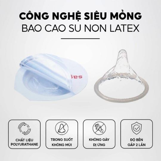 bao cao su sagami 0.02 mm , cực mỏng chân thật