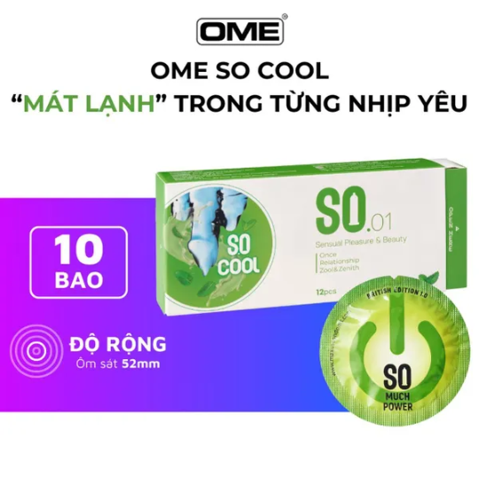 Bao cao su SO MInt hộp 12 cái