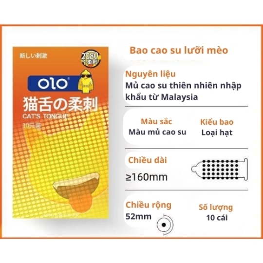 Bao cao su OLO lưỡi  mèo