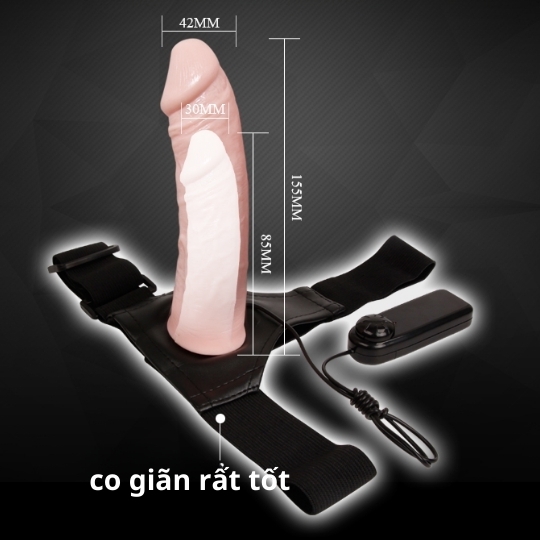 Đai đeo dương vật rỗng có rung Baile