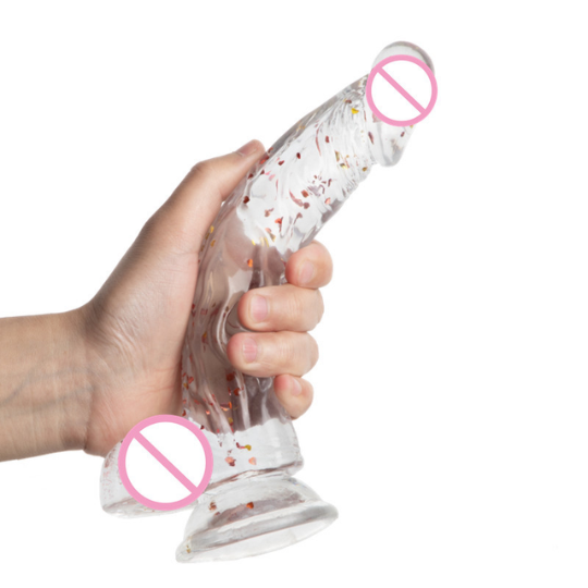 Dương vật hít tường trong suốt Dildo