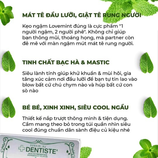 kẹo lovemint hộp 20 viên - tăng khoái cảm cho bạn tình