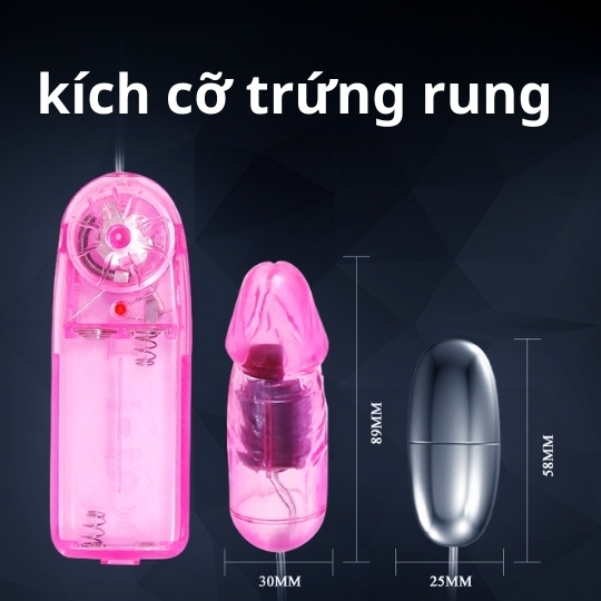 Trứng rung inox 2 đầu Baile