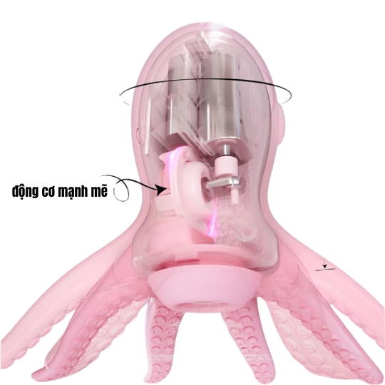 máy rung hút núm vú con bạch tuột - tăng phấn khích