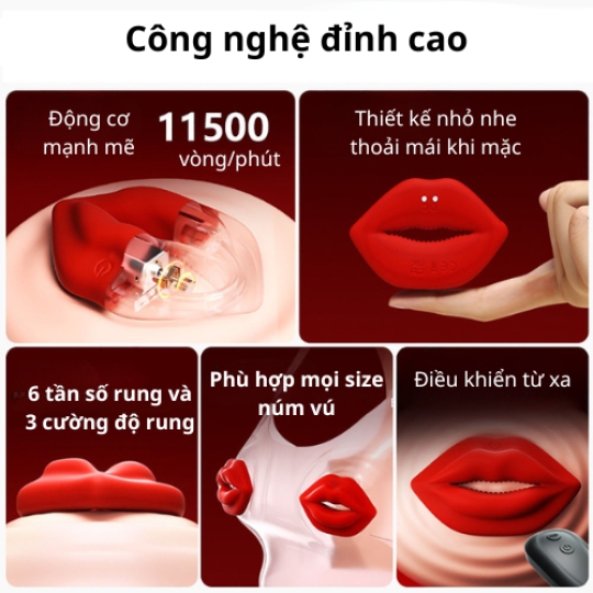 Máy rung núm vú điều khiển từ xa