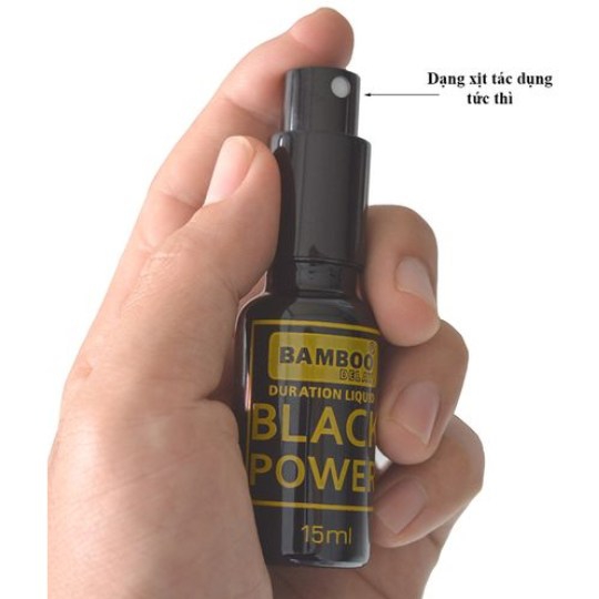 Xịt kéo dài thời gian quan hệ Bamboo black power - dung tích 15ml