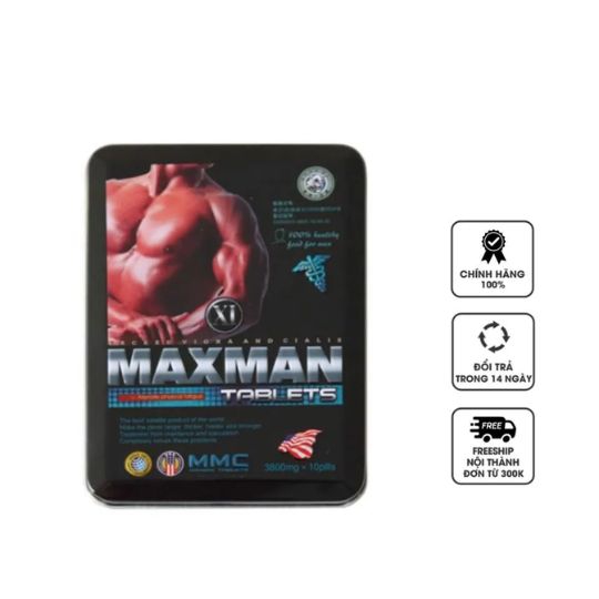 Maxman - Hộp 10 viên - Viên uống tăng cường Sinh Lý