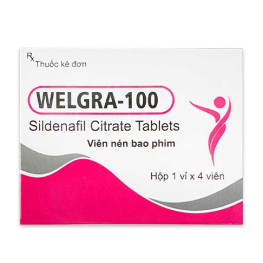 Thuốc cường dương Welgra 100mg - hộp 4 viên