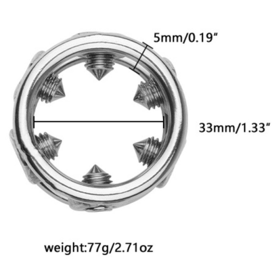 Vòng đeo dương vật đinh tán inox