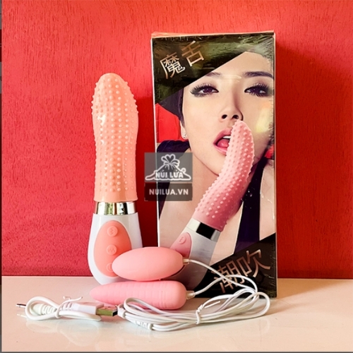 Lưỡi rung liếm kèm 2 trứng rung