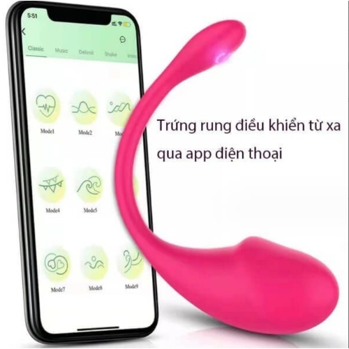 Trứng rung điều khiển qua app điện thoại