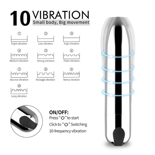 Trứng rung mini viên đạn inox cao cấp 