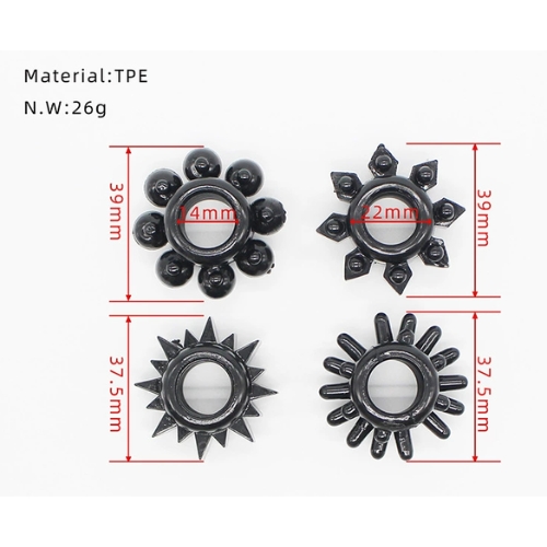 Vòng đeo dương vật XHN Support ring vỉ 4 cái